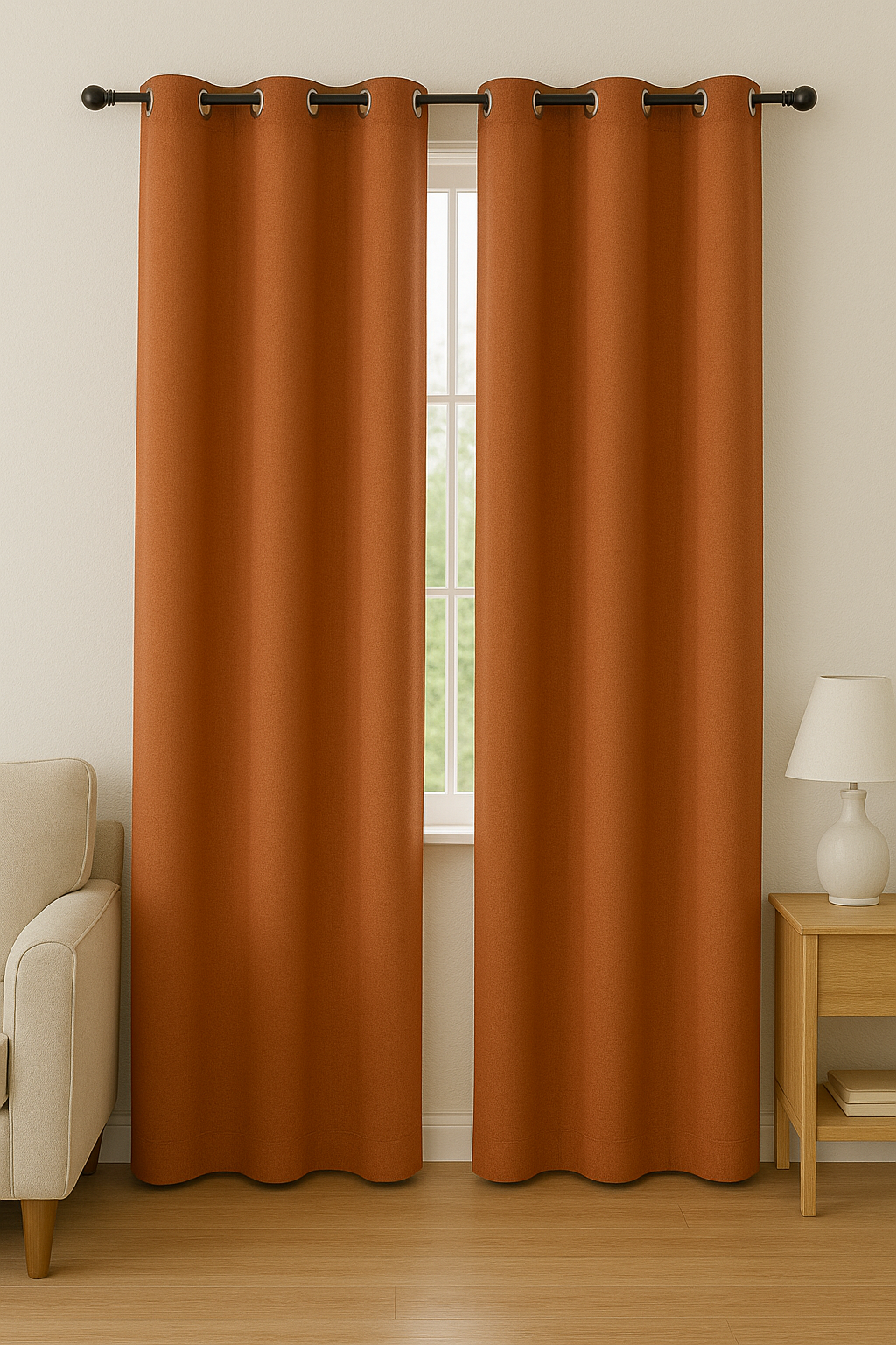 Rideaux Type Teinte - Terracotta