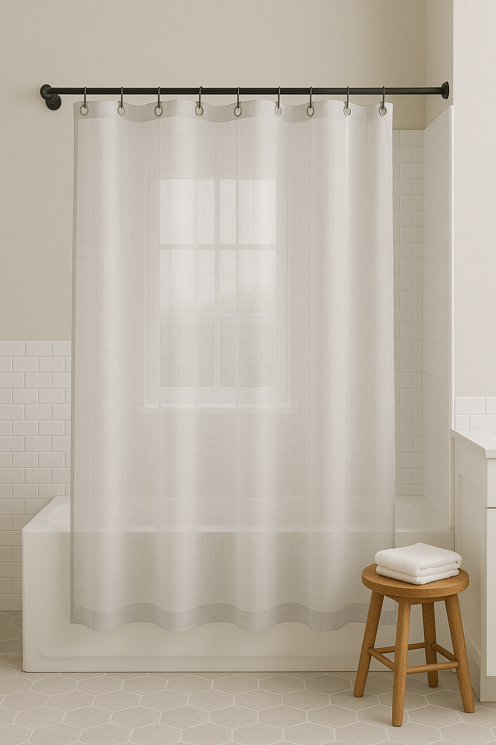 Rideaux Transparents - Salle de Bain