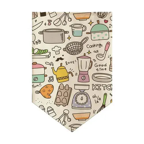 06 / W50xH80cm Rideau Court Nordique à Triangles – Demi Rideau Style Noren pour Cuisine, Chambre, Café ou Boutique