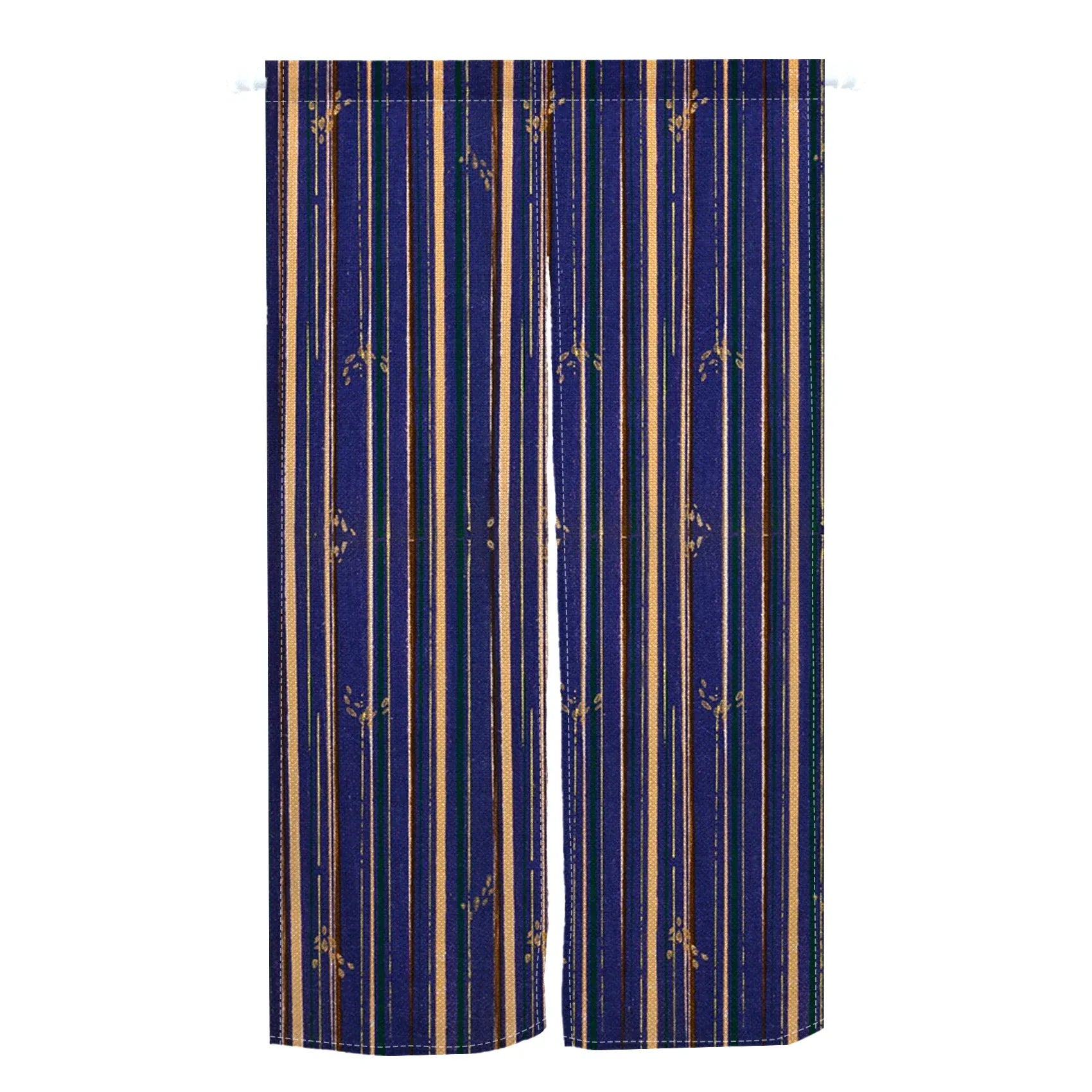 14 / 70x120cm Noren Japonais à Rayures Colorées – Rideau de Porte Vertical, Tissu Lin, Séparation Entrée Chambre Cuisine