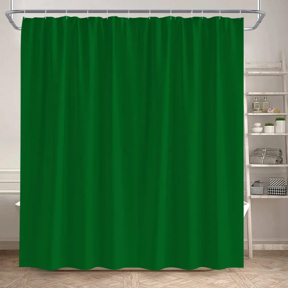 406AF / 300x180cm-118x70in Rideau de Douche Uni Coloré – Rose, Bleu ou Vert, Style Moderne Minimaliste avec Crochets