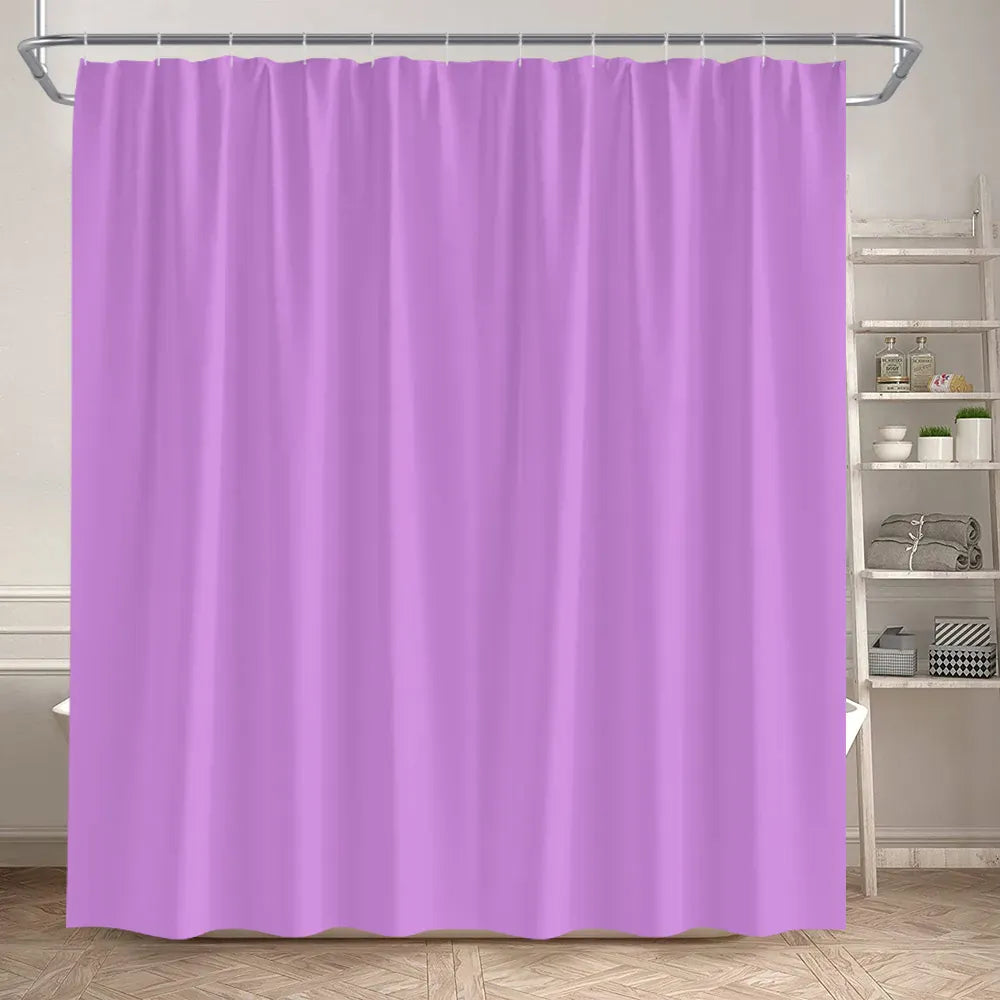 413AF / 300x180cm-118x70in Rideau de Douche Uni Coloré – Rose, Bleu ou Vert, Style Moderne Minimaliste avec Crochets
