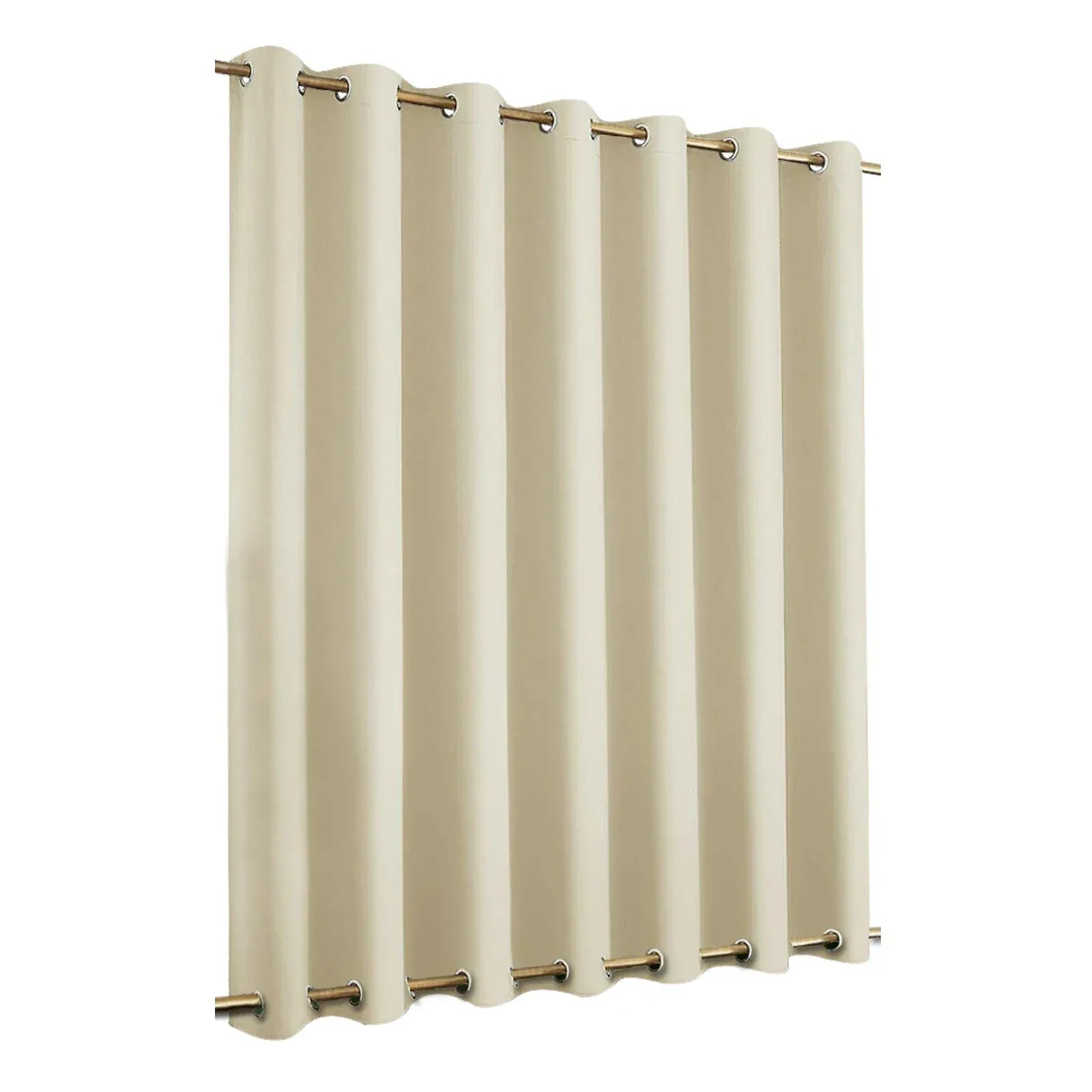 Beige / 254x213cm Rideaux Extérieurs Grand Format – Occultants & Imperméables, Anti-Vent avec Œillets Haut/Bas pour Patio & Jardin
