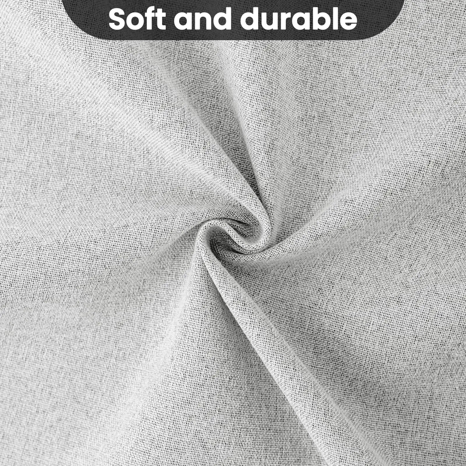 Beige / W150xH270cm 1piece / Rings Rideaux Occultants 100% Sur Mesure – Hauteur 310 cm, Tissu Effet Lin Uni pour Salon ou Chambre