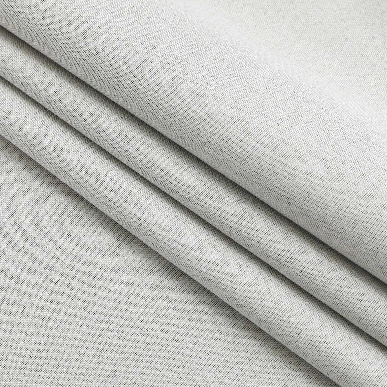 Beige / W300cmxH270cm 1piece / Rings Rideaux Occultants 100% Sur Mesure – Hauteur 310 cm, Tissu Effet Lin Insonorisant pour Salon & Chambre