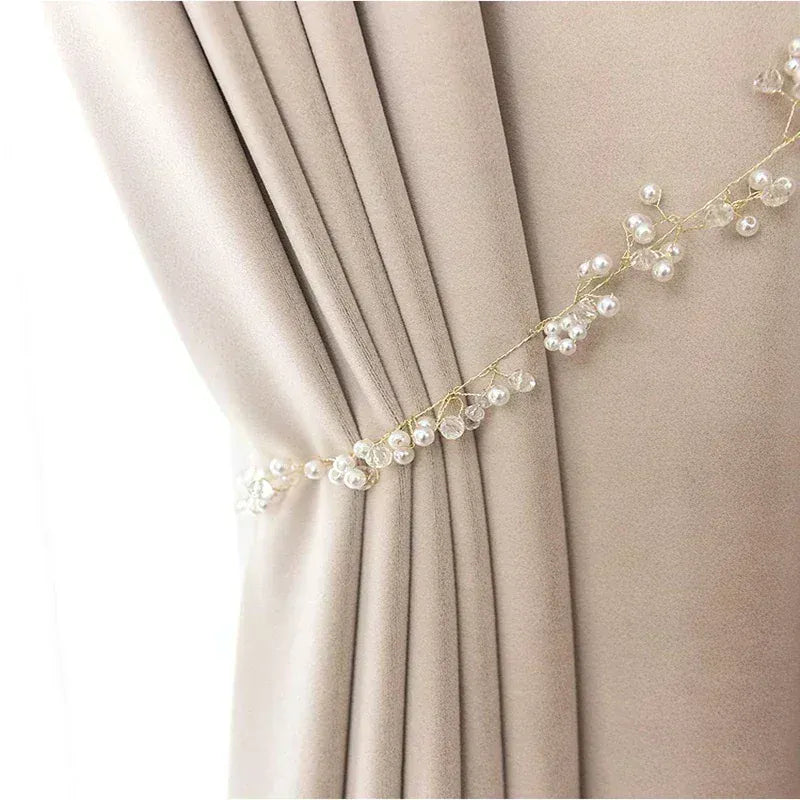 Beige / W500cmxH250cm 1PC / Grommet Top (Ring) Rideaux Thermiques Cachemire Luxe – Occultants Chauds Couleur Terracotta Élégant pour Salon & Chambre