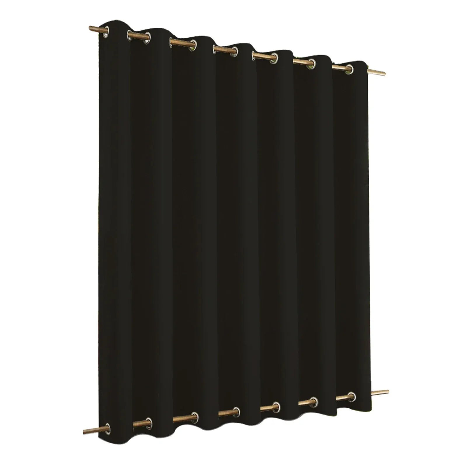 black / 254x213cm Rideaux Extérieurs Grand Format – Occultants & Imperméables, Anti-Vent avec Œillets Haut/Bas pour Patio & Jardin