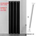 black W132XH203 rod Rideau de Porte Blanc Pur – Occultant Haut de Gamme, Sans Perçage, Intimité Chambre