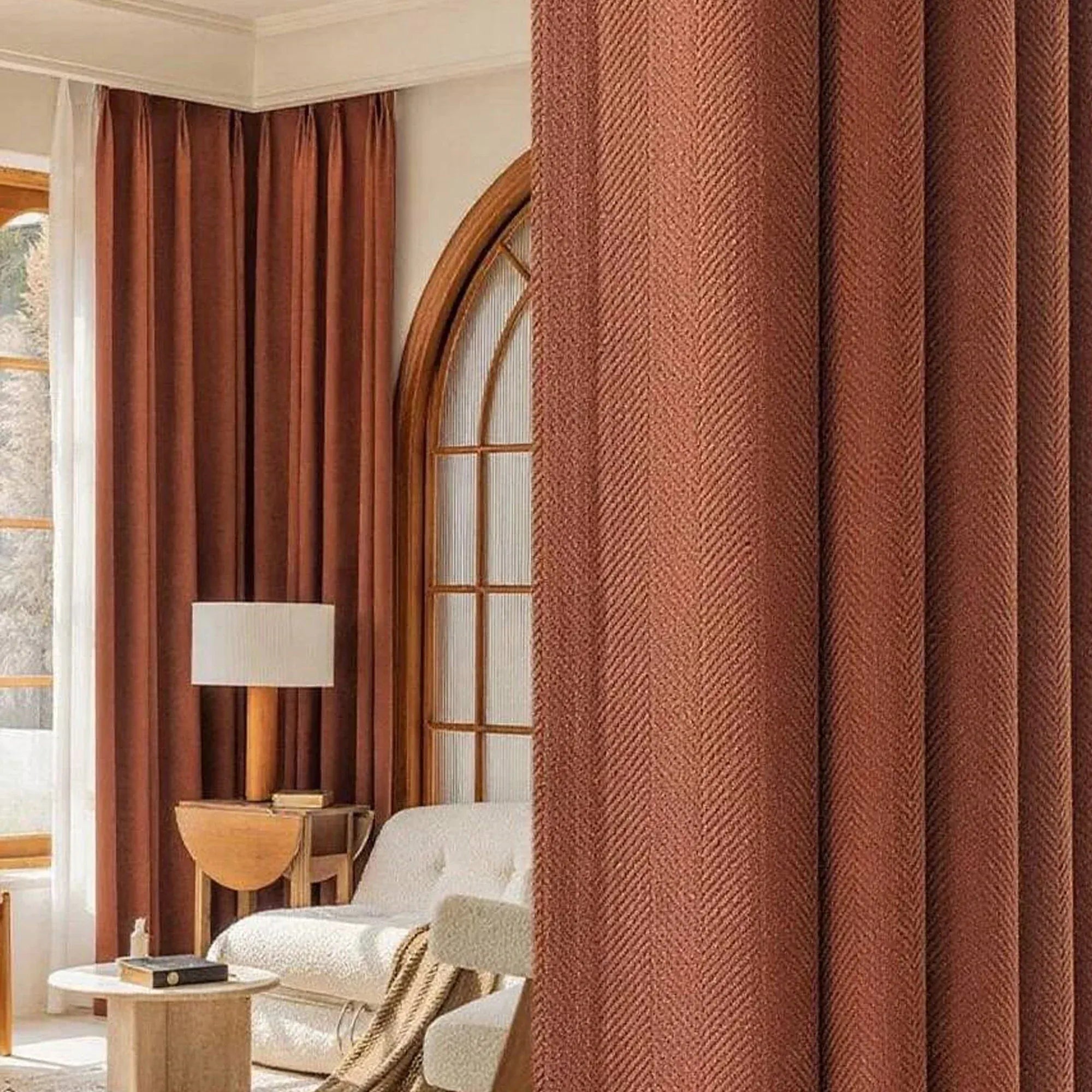 burgundy / 1pc W100xL200 cm / Grommet Top Rideau Occultant Bourgogne – Anti-Poussière, Isolation Thermique & Anti-Bruit pour Salon ou Chambre (1 Pièce)