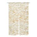 CKY00058 / 65x90cm Noren Japonais Beige Motif Vague – Rideau de Porte Court, Séparateur de Pièce, Entrée Salon & Salle de Bain