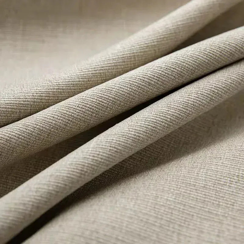 Curtain2 / W100cmxH250cm 1pc / Grommet Top (Ring) Rideaux Épais Crème Effet Lin – Occultants, Salon & Chambre, Finition Sur Mesure
