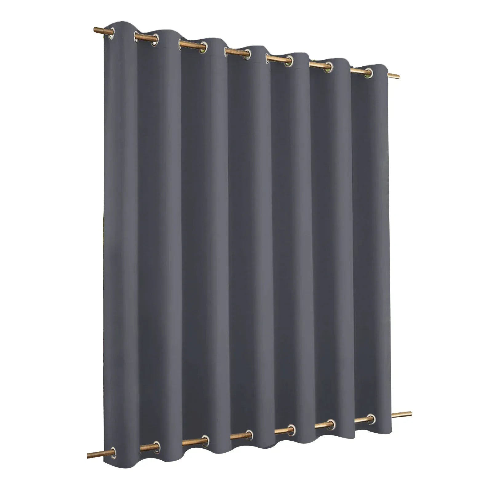 Dark Grey / 254x243cm Rideaux Extérieurs Grand Format – Occultants & Imperméables, Anti-Vent avec Œillets Haut/Bas pour Patio & Jardin