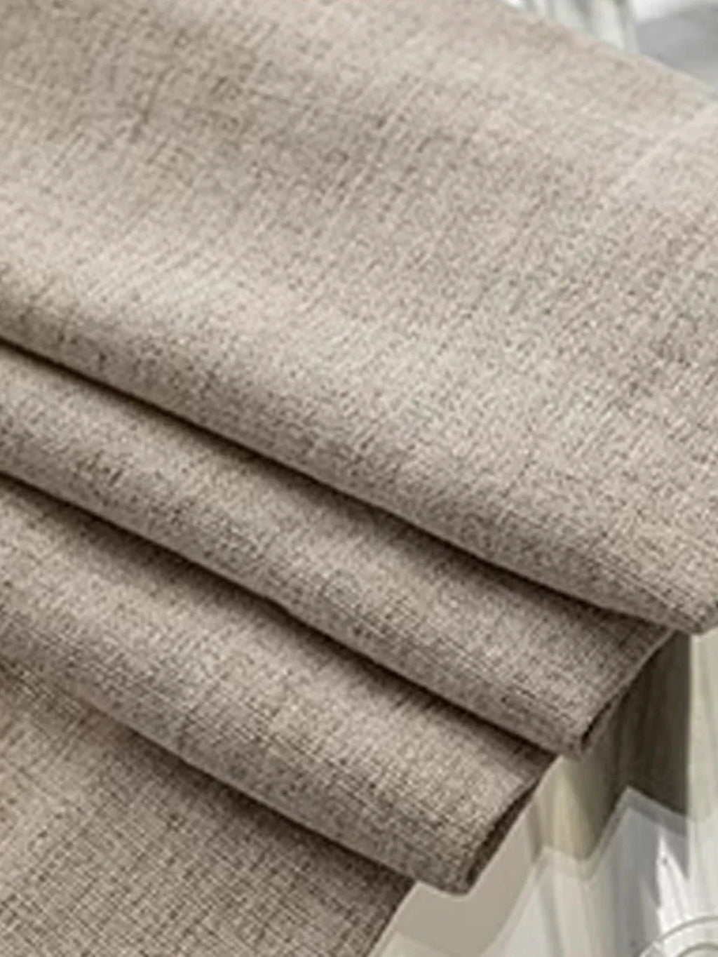 Dark Khaki / W250xH200cm / Grommet Top Rideaux Effet Lin Automne – Semi Occultant Élégants pour Salon et Balcon, Texture Raffinée