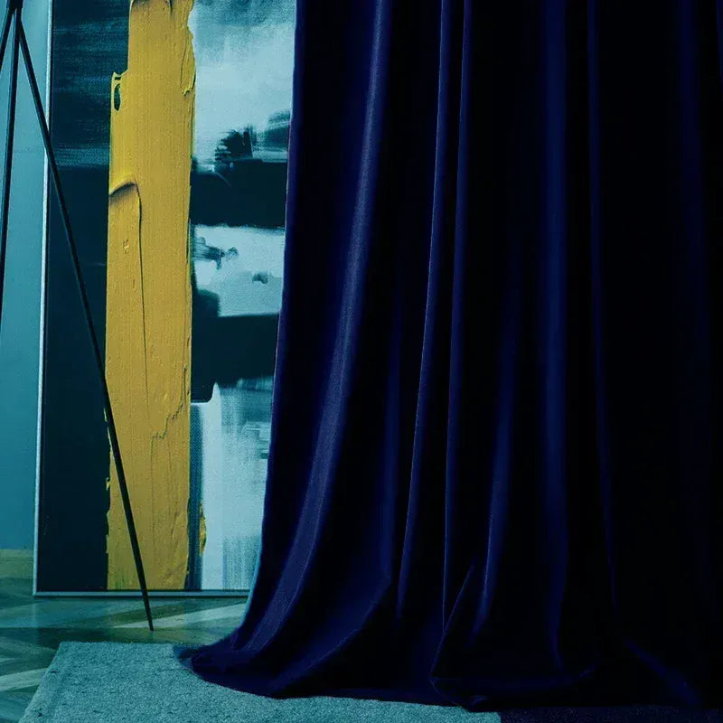 Deep Blue / W200cmxH250cm 1PC / Grommet Top (Ring) Rideaux Velours Luxe Nordique – Terracotta Occultation 85% pour Salon, Chambre ou Hall, Prêts à Poser