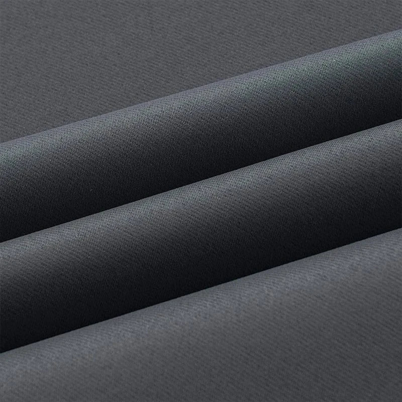 Deep Gray / W100xH130cm 1Piece / Rings Rideaux Salon et Séjour – Occultants Épais Unis pour Fenêtres, Style Moderne Élégant