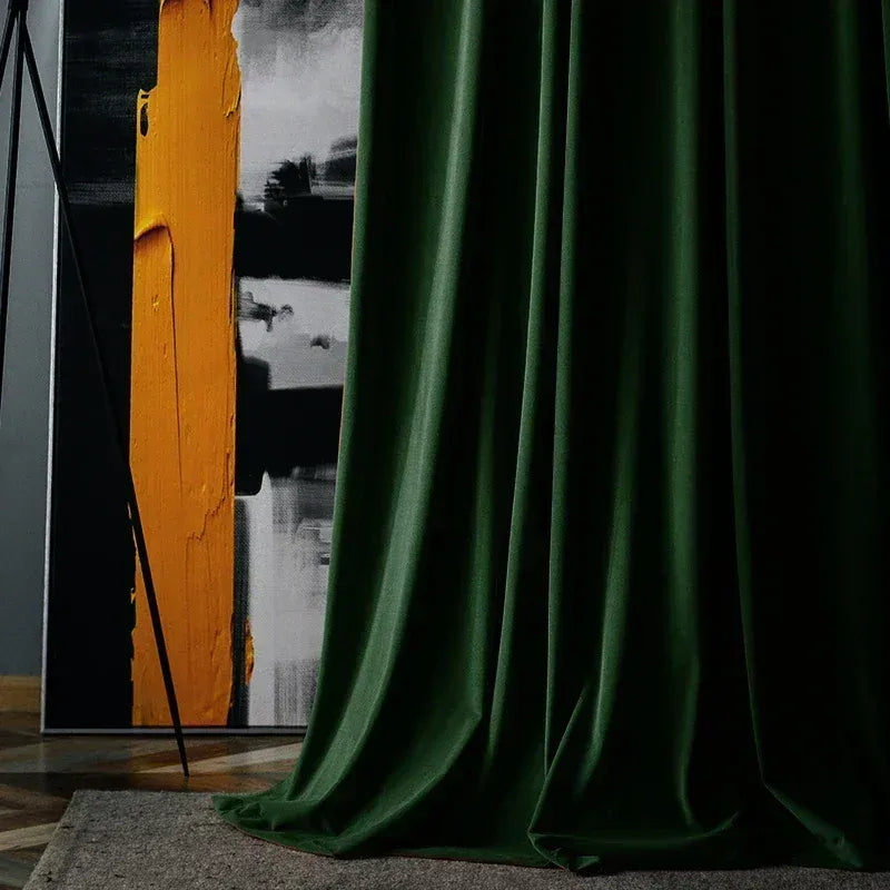 Deep Green / W500cmxH250cm 1PC / Grommet Top (Ring) Rideaux Velours Luxe Nordique – Terracotta Occultation 85% pour Salon, Chambre ou Hall, Prêts à Poser