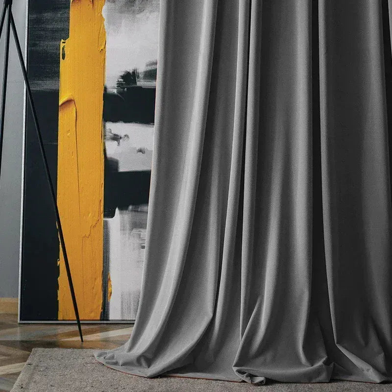 Deep Grey / W300cmxH250cm 1PC / Grommet Top (Ring) Rideaux Velours Luxe Nordique – Terracotta Occultation 85% pour Salon, Chambre ou Hall, Prêts à Poser
