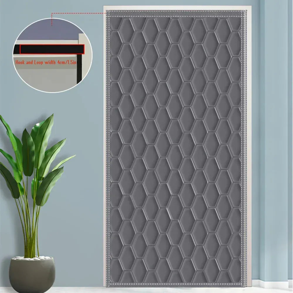 gray / 110 x220cm Rideau de Porte Hiver Thermique – Anti-Froid, Anti-Bruit, Isolation et Intimité pour Maison