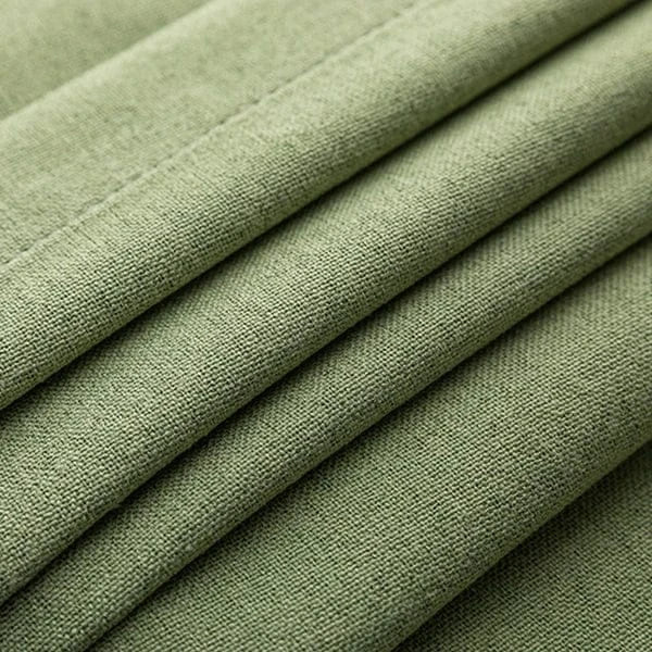 Green / W250cmxH310cm 1piece / Rings Rideaux Occultants 100% Sur Mesure – Hauteur 310 cm, Tissu Effet Lin Insonorisant pour Salon & Chambre