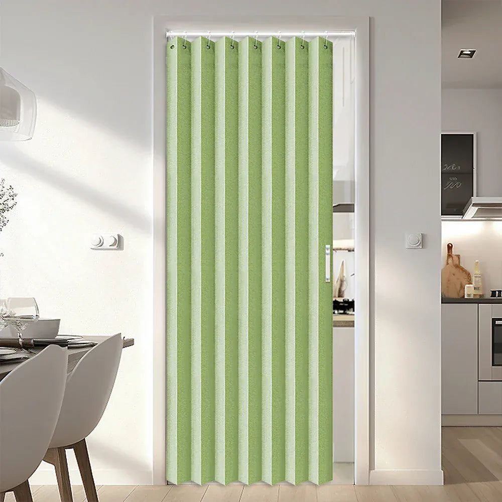 Green / W42xH78in(106x198cm) / Grommet Top Rideau de Porte Plissé Occultant – Isolation Thermique, Étanche, Séparateur de Pièce pour Salon & Chambre