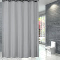Grey 1PC Rideau de Douche Étanche PEVA – Design Uni avec Plis Vagues, Anti-Moisissures et Crochets Inclus