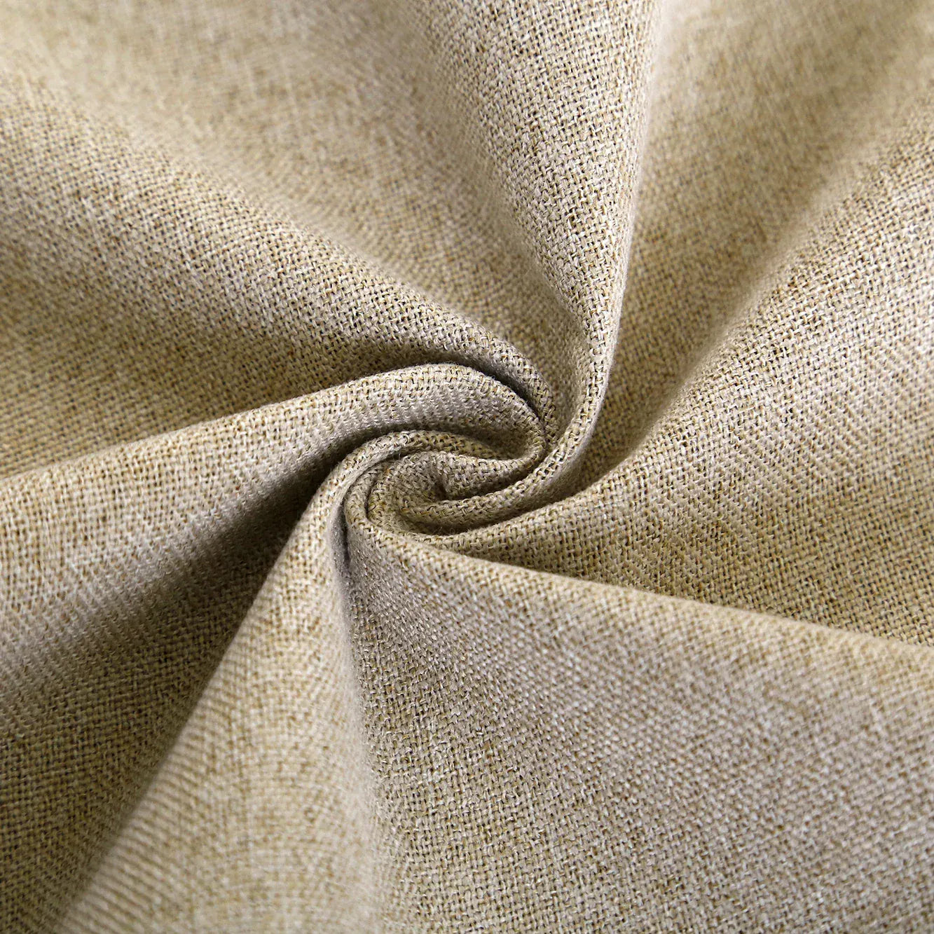 Khaki / W250cmxH270cm 1piece / Rings-Grommet Top Rideaux Occultants Luxe 310 cm – Tissu Effet Lin, Style Moderne pour Salon ou Chambre