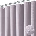 Lavender / 150x180cm Rideau de Douche Gaufré – Polyester Waterproof Anti-Moisissure, Style Hôtel Élégant