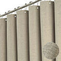 Light Coffee / 200(W)x240cm(H) Rideau de Douche Uni Effet Lin – Style Moderne Épais et Étanche avec Crochets Inclus