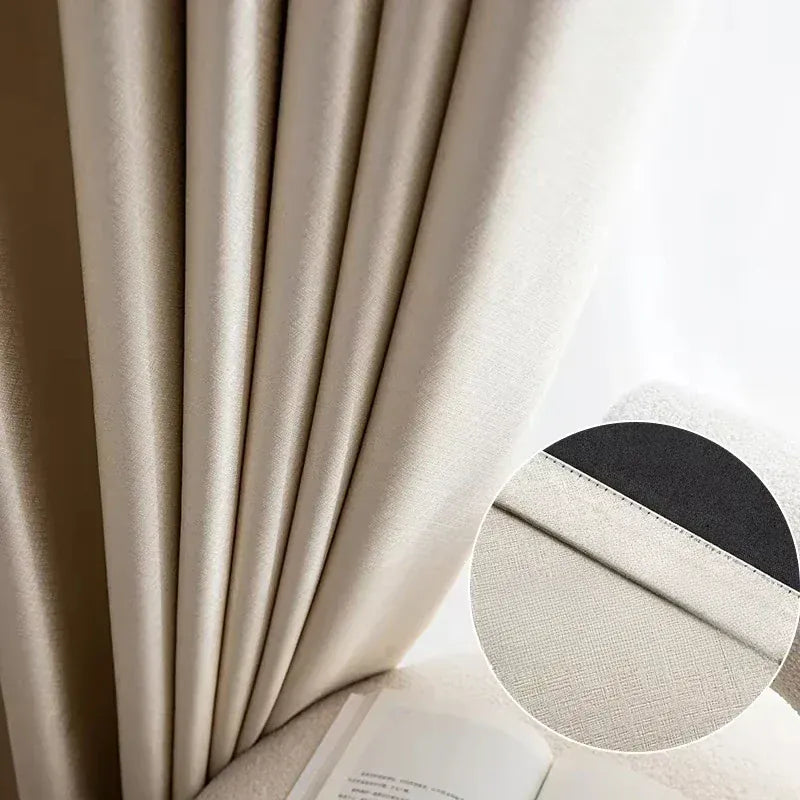 Light Gold / W100xL245cm 1pc / Grommets Top(Rings) Rideaux Épais Occultants – Salon & Chambre, Décoration Intérieure Haut de Gamme, Prêts à Poser