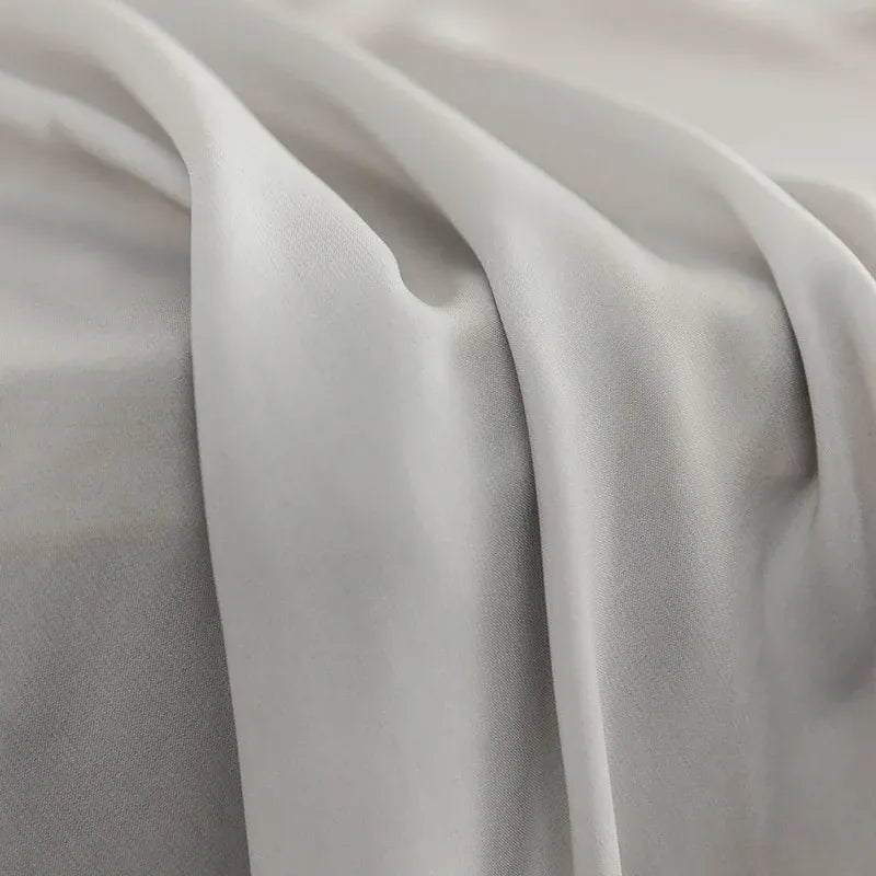 light grey tulle / W500cmxH250cm 1PC / Grommet Top (Ring) Rideau Organza Blanc Luxe – Voilage Léger et Transparent, Déco Fenêtre pour Salon & Chambre