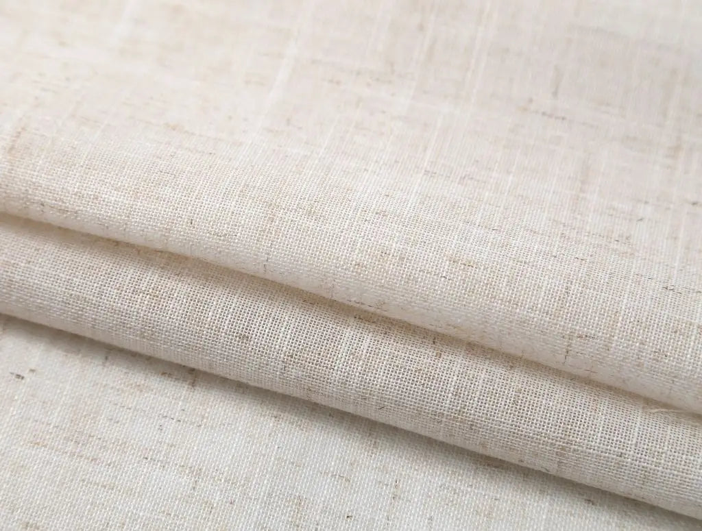 LINEN COLOR / W300cm x H250cm / 1.GTOMMET TOP Rideaux en Lin Naturel Uni – Style Européen Moderne, Blanc Élégant pour Salon ou Chambre