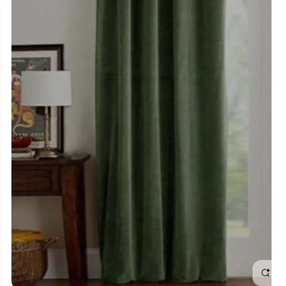 Moss green / W138xH180cm / Rod Pocket Style1 Rideaux en Lin 100% Naturel – Voilage Filtrant pour Salon, Chambre, Cuisine ou Chambre d’Enfant