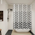 MULTI / 180×200cm Rideau de Douche Étanche Noir & Blanc – Motif Chevron Moderne en PEVA pour Salle de Bain