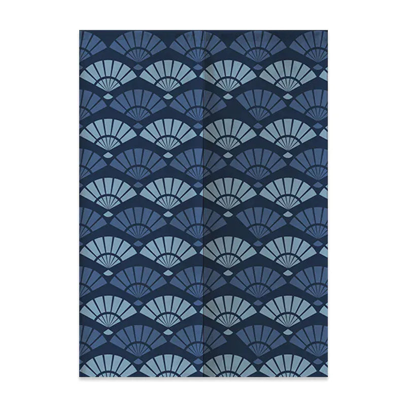 Noren Japonais en Lin – Mont Fuji et Vagues, Rideau Demi-Porte pour Séparation Chambre, Cuisine ou Entrée