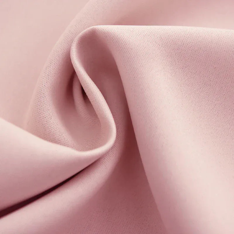 Pink / 1pc W130xL160cm / Grommet Top(Rings) Rideaux Courts Élégants – Occultants Couleur Unie, Haute Opacité pour Fenêtres de Séjour
