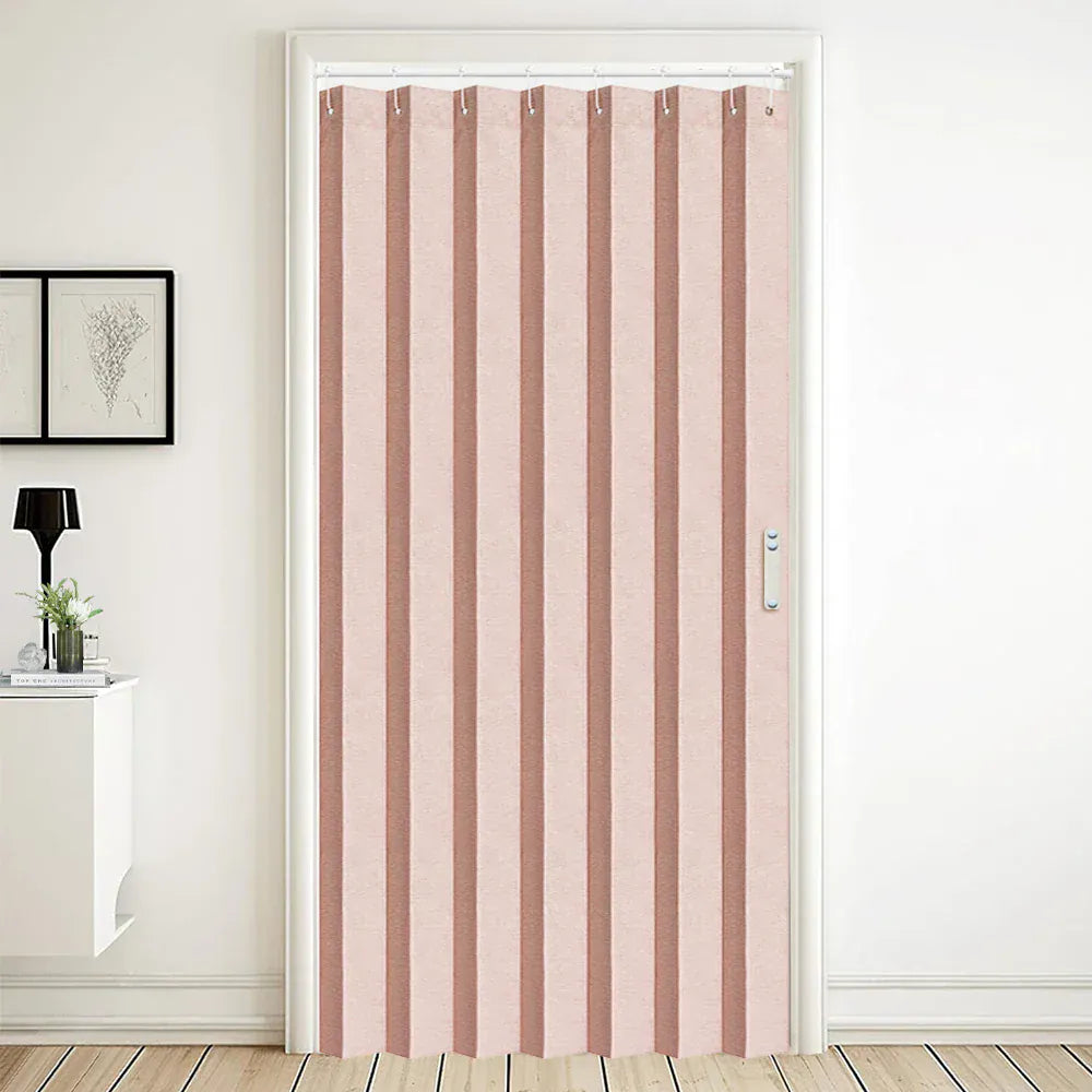 Pink / W53xL78in(134x198cm) / Grommet Top Rideau de Porte Plissé Occultant – Isolation Thermique, Étanche, Séparateur de Pièce pour Salon & Chambre