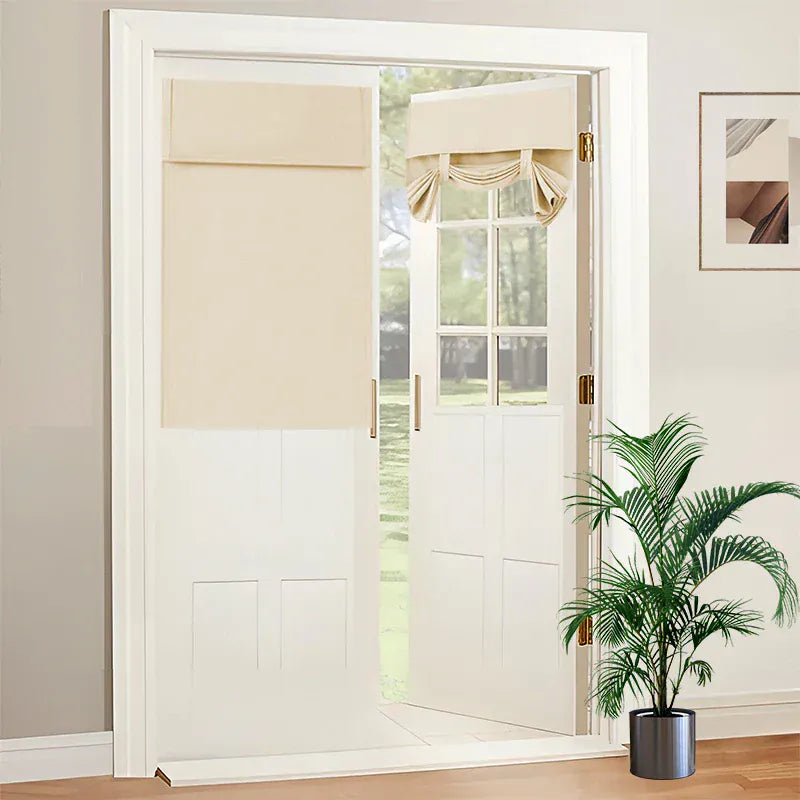 Rideau à Nouer pour Porte – Isolation Thermique, Intimité, Salon, Salle de Classe ou Fenêtre