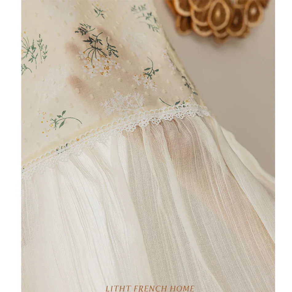 Rideau Court à Volants Rustiques en Mousseline – Style Français Fleuri, Demi-Rideau Passe-Tringle pour Cuisine ou Salon