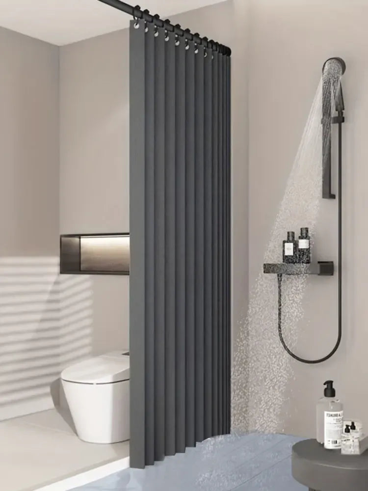 Rideau de Douche Magnétique – Imperméable, Pliable avec 14 Crochets, Cloison Intime Salle de Bain