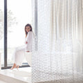 Rideau de Douche Transparent 3D – Motif Cube d’Eau en EVA Waterproof avec Crochets