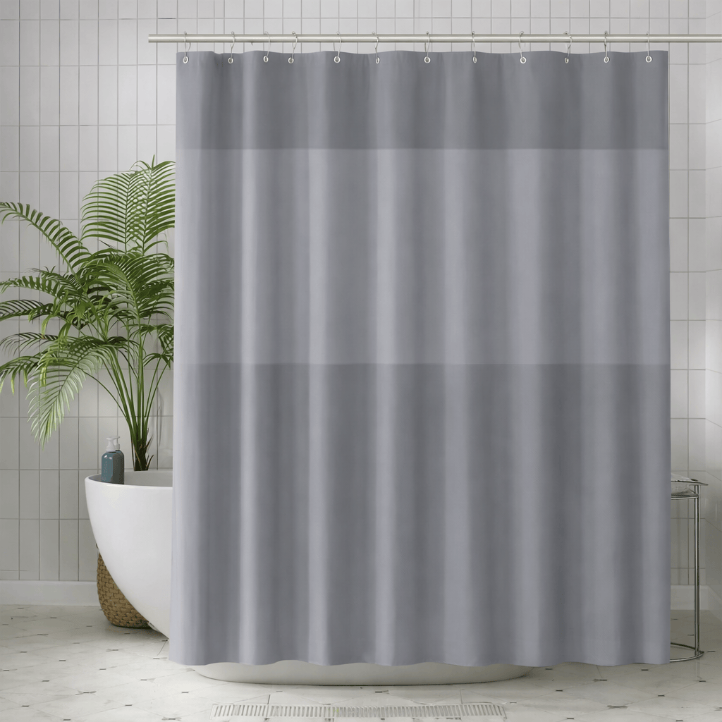 Rideau de Douche Uni Léger – Liner Étanche avec Aimants et Œillets Métalliques Antirouille