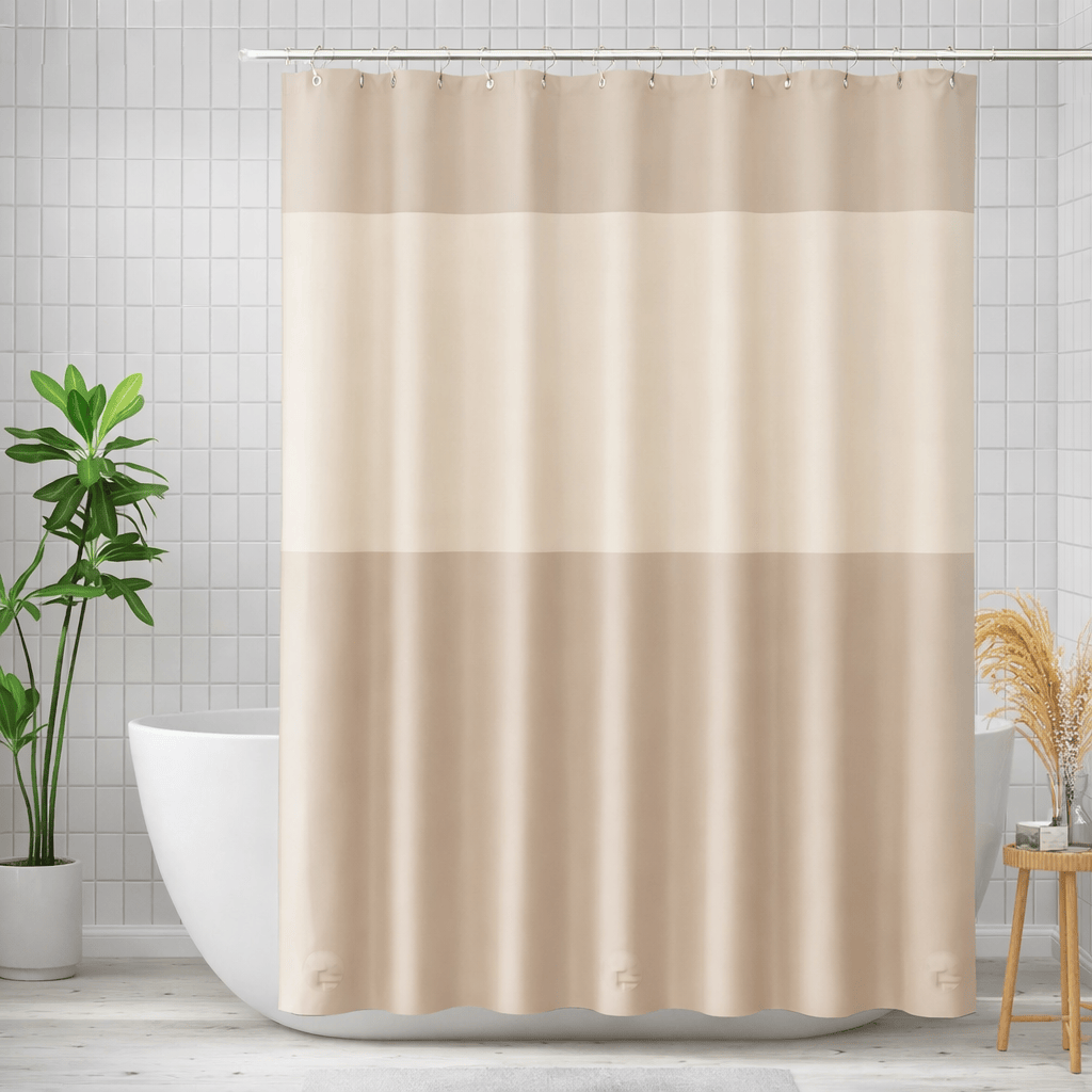 Rideau de Douche Uni Léger – Liner Étanche avec Aimants et Œillets Métalliques Antirouille