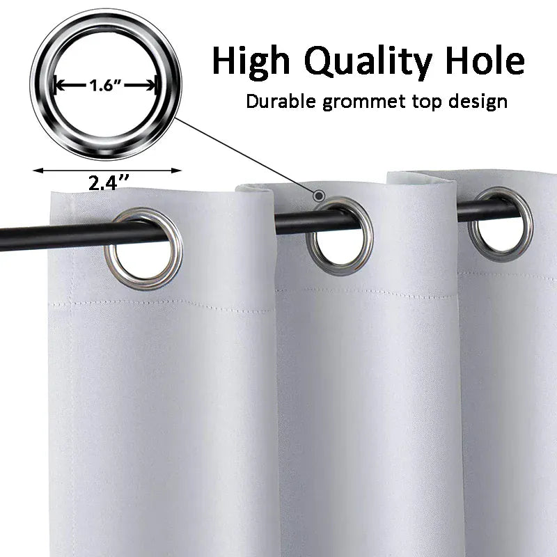 Rideau de Porte Blanc Pur – Occultant Haut de Gamme, Sans Perçage, Intimité Chambre