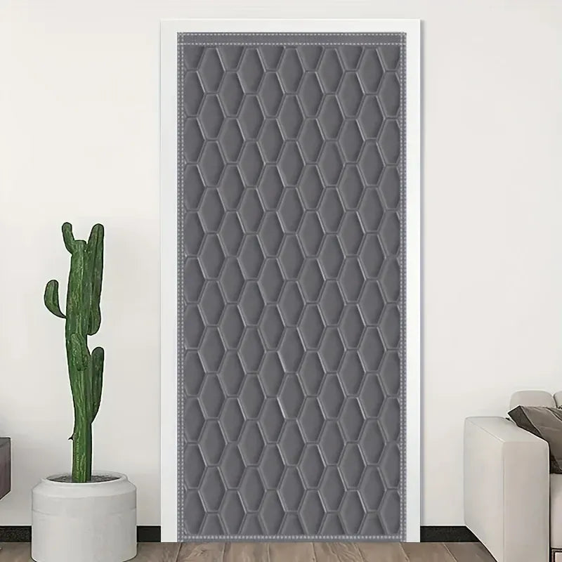 Rideau de Porte Hiver Moderne – Anti-Froid & Anti-Bruit, Isolation Thermique, Intimité Familiale
