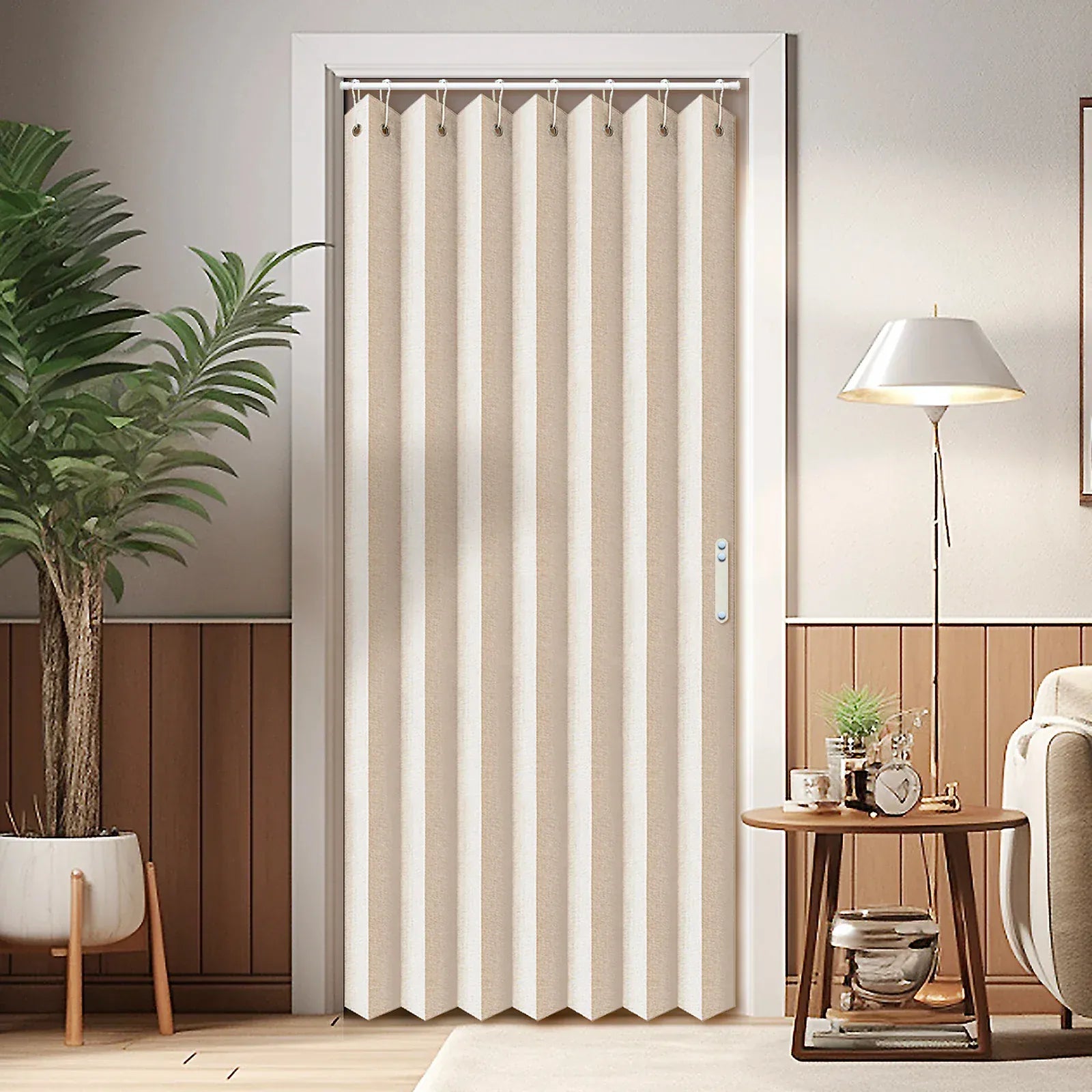 Rideau de Porte Pliant Occultant – Séparateur de Pièce, Salon / Chambre / Cuisine, 1 Panneau