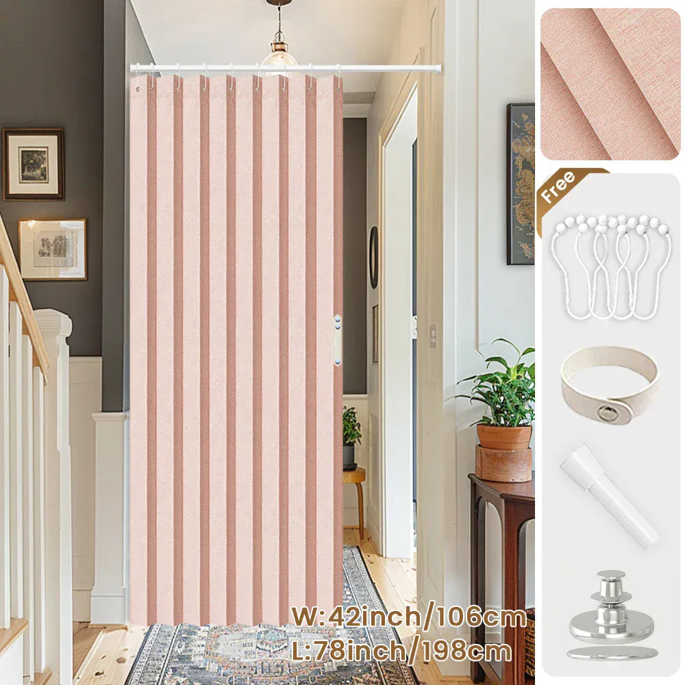 Rideau de Porte Pliant Occultant – Séparateur de Pièce, Salon / Chambre / Cuisine, 1 Panneau