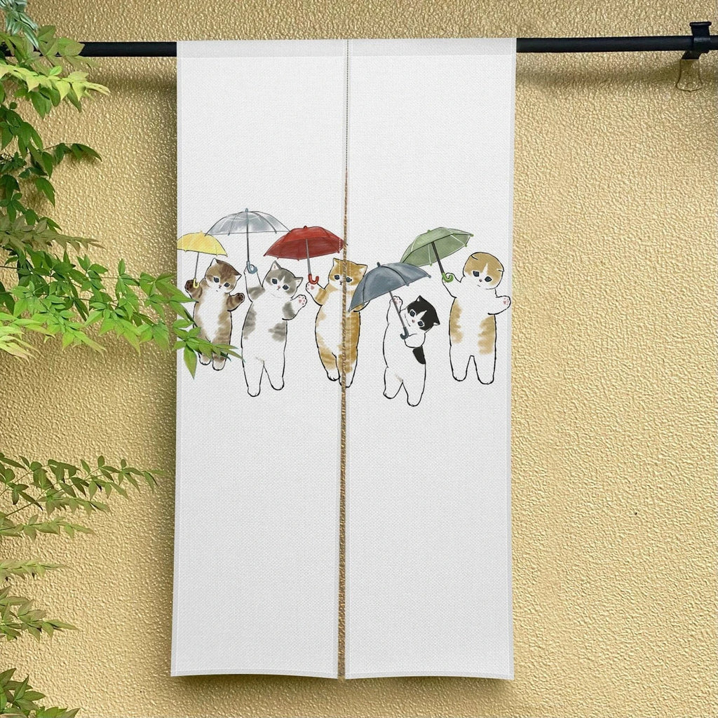 Rideau Noren Chat Mignon – Demi-Portière Décorative pour Cuisine, Chambre et Entrée