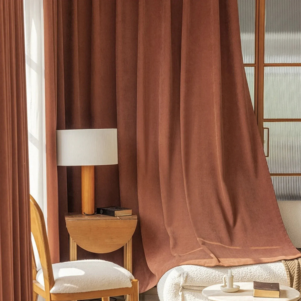 Rideau Occultant Bourgogne – Anti-Poussière, Isolation Thermique & Anti-Bruit pour Salon ou Chambre (1 Pièce)