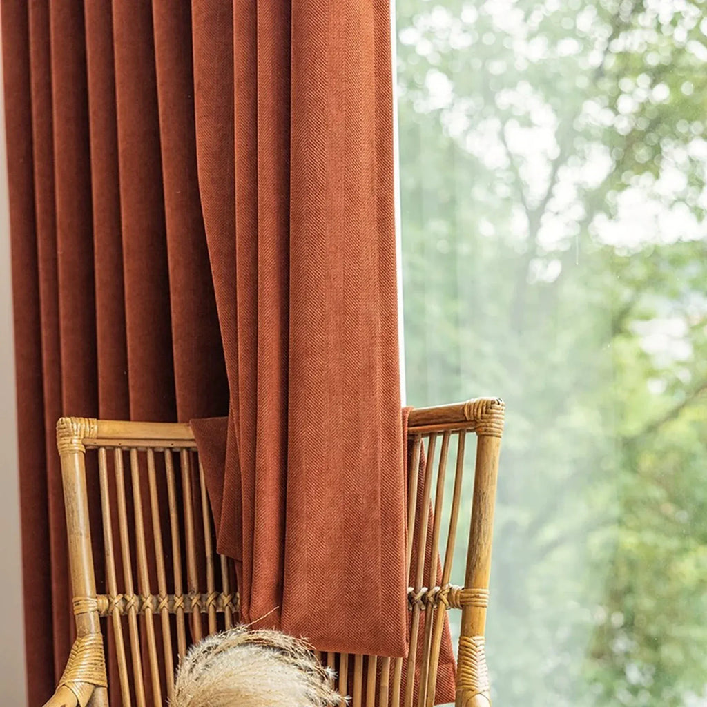 Rideau Occultant Bourgogne – Anti-Poussière, Isolation Thermique & Anti-Bruit pour Salon ou Chambre (1 Pièce)