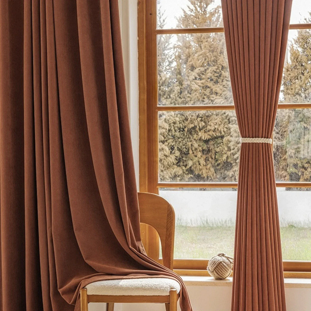 Rideau Occultant Bourgogne – Anti-Poussière, Isolation Thermique & Anti-Bruit pour Salon ou Chambre (1 Pièce)